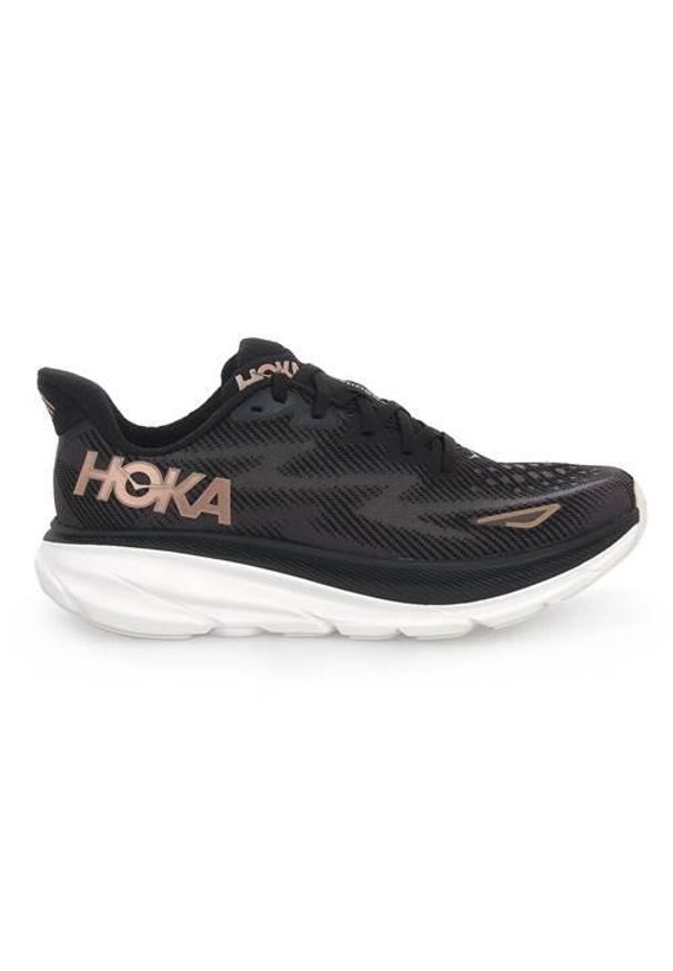 HOKA - Buty do biegania damskie Hoka One One Clifton 9. Kolor: czarny. Materiał: syntetyk, materiał. Szerokość cholewki: normalna
