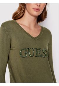 Guess Sweter W2YR26 Z2NQ0 Zielony Regular Fit. Kolor: zielony. Materiał: wiskoza #3