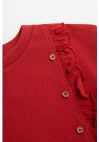 Mango Kids - Bluza dziecięca SATURN. Okazja: na co dzień. Kolor: czerwony. Materiał: bawełna, dzianina. Wzór: gładki. Styl: casual #3