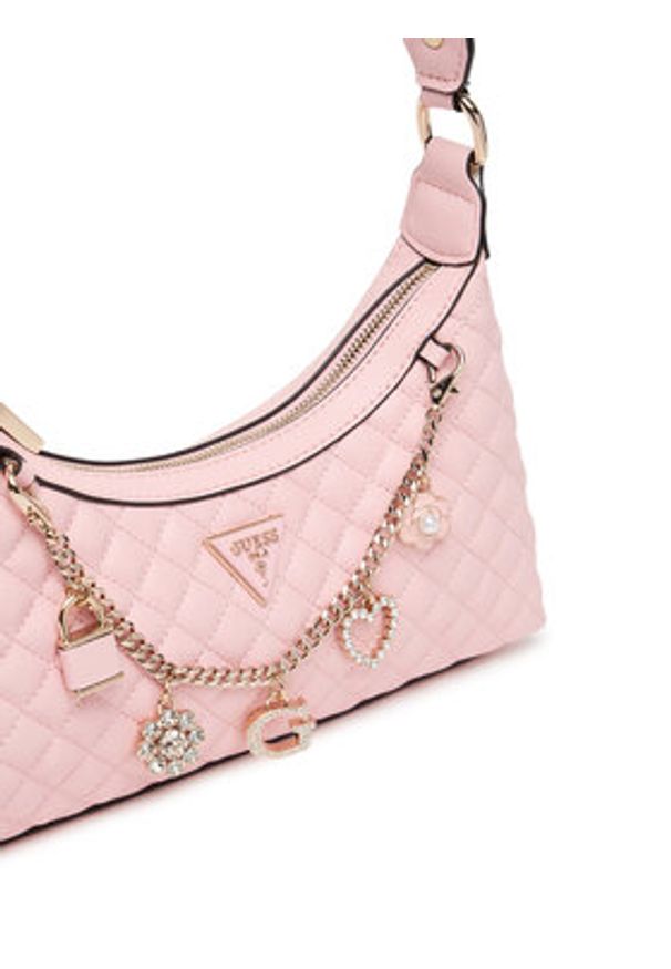 Guess Torebka Everlee HWEG86 79180 Różowy. Kolor: różowy. Materiał: skórzane