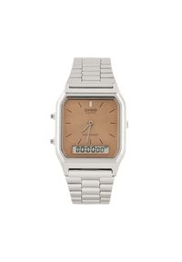 Casio Zegarek Vintage AQ-230A-4AMQYES Srebrny. Kolor: srebrny. Styl: vintage