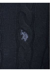 U.S. Polo Assn. Sweter MUP3791 Granatowy Regular Fit. Typ kołnierza: polo. Kolor: niebieski. Materiał: syntetyk