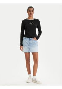 Guess Jeans Bluzka W6RI17 J1314 Czarny Regular Fit. Kolor: czarny. Materiał: bawełna #3