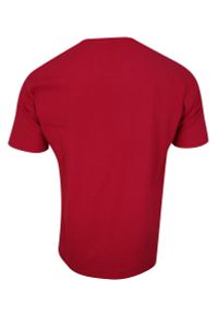 Kings - T-shirt, Czerwony, 100% BAWEŁNA, U-neck, z Kieszonką, Męski, Krótki Rękaw -KINGS. Okazja: na co dzień. Kolor: czerwony. Materiał: bawełna. Długość rękawa: krótki rękaw. Długość: krótkie. Styl: casual #2