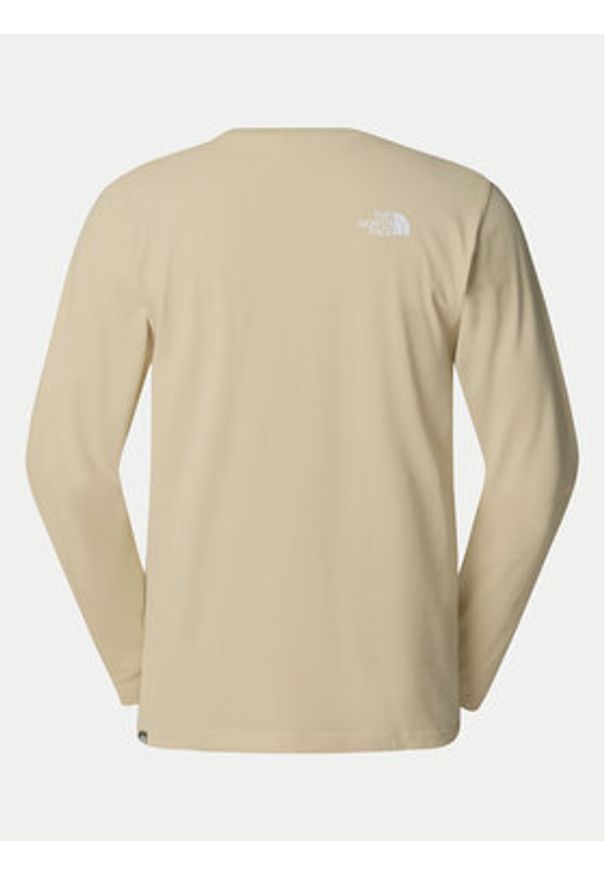 The North Face Longsleeve Simple Dome NF0A87QN Beżowy Regular Fit. Kolor: beżowy. Materiał: bawełna, syntetyk. Długość rękawa: długi rękaw