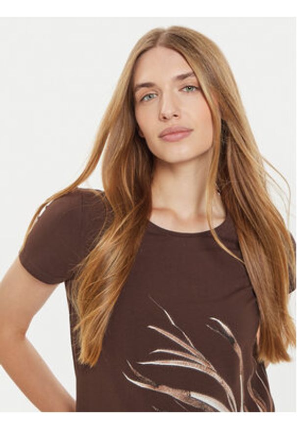 Tatuum Sukienka codzienna Koka 2 T2309.208B Brązowy Regular Fit. Okazja: na co dzień. Kolor: brązowy. Materiał: bawełna. Typ sukienki: proste. Styl: casual