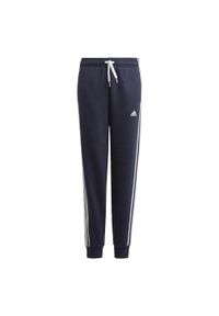 Adidas - Spodnie dla dzieci adidas Essentials 3 Stripes Pant granatowe GQ8898. Kolor: wielokolorowy, czarny, biały