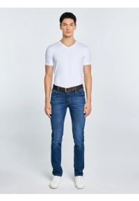 Big-Star - Koszulka męska v-neck z bawełny supima biała Supiclassicov 101. Typ kołnierza: dekolt w serek. Kolor: biały. Materiał: bawełna. Długość: długie #2