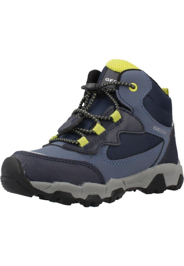 Geox - Buty GEOX J MAGNETAR BOY B ABX Niebieski. Kolor: niebieski. Materiał: syntetyk, tkanina. Sport: turystyka piesza