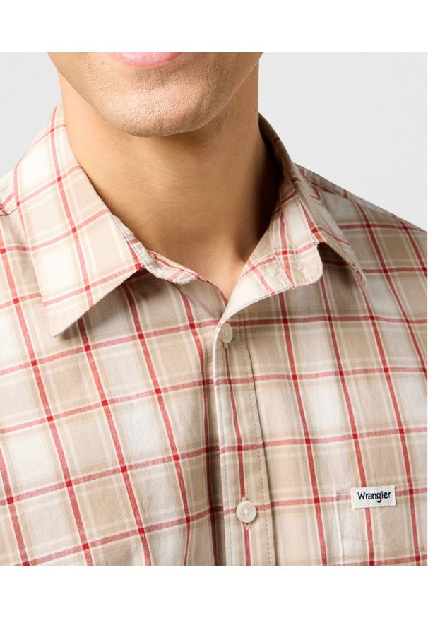 Wrangler - MESKA KOSZULA WRANGLER 1 PKT SHIRT TAN 112362768