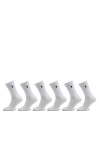 Polo Ralph Lauren Zestaw 6 par wysokich skarpet dziecięcych 444928208001 Biały. Kolor: biały. Materiał: syntetyk