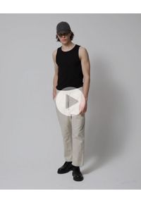 outhorn - Spodnie tkaninowe męskie - kremowe. Kolor: kremowy. Materiał: tkanina #4