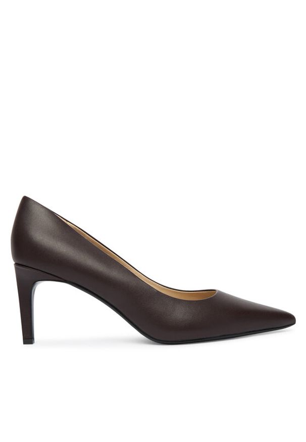 Calvin Klein Szpilki Ess Stiletto 70 HW0HW02607 Bordowy. Kolor: czerwony. Materiał: skóra. Obcas: na szpilce