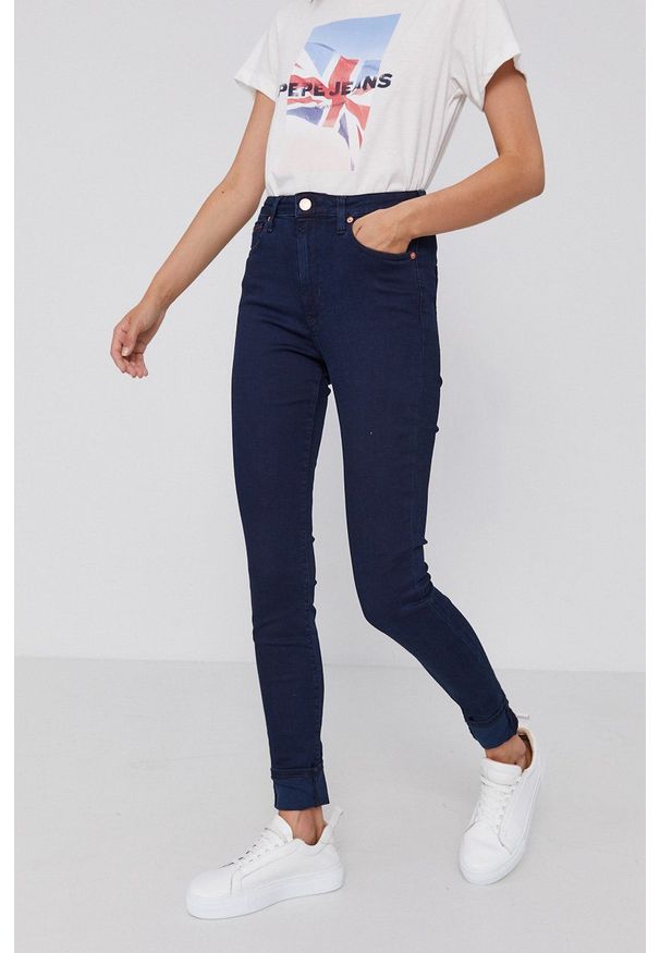 Tommy Jeans Jeansy damskie high waist. Stan: podwyższony. Kolor: niebieski