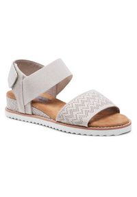 skechers - Skechers Sandały BOBS Desert Kiss 31440/OFWT Beżowy. Kolor: beżowy. Materiał: materiał #3