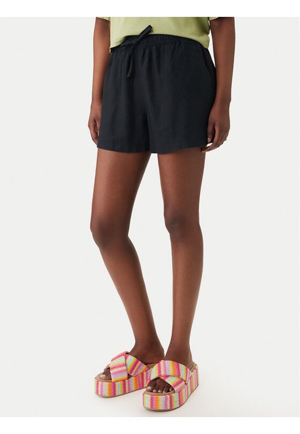 Roxy Szorty materiałowe Lekeitio Break ERJNS03490 Czarny Regular Fit. Kolor: czarny. Materiał: wiskoza