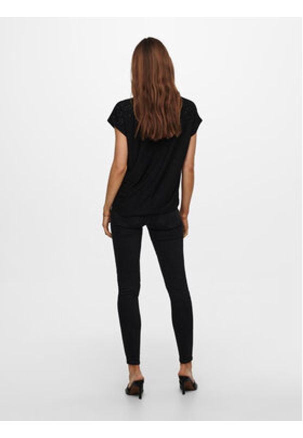 only - ONLY Bluzka Smilla 15231005 Czarny Regular Fit. Kolor: czarny. Materiał: syntetyk