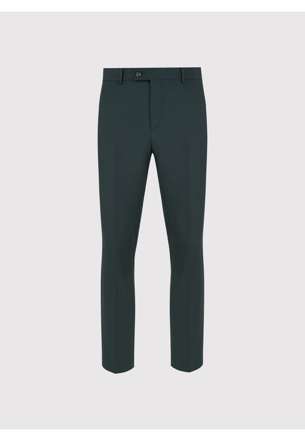 Pako Lorente - PAKO LORENTE – Gładkie spodnie garniturowe w kolorze zielonym. Kolor: zielony. Materiał: poliester, wiskoza, elastan. Wzór: gładki. Styl: elegancki