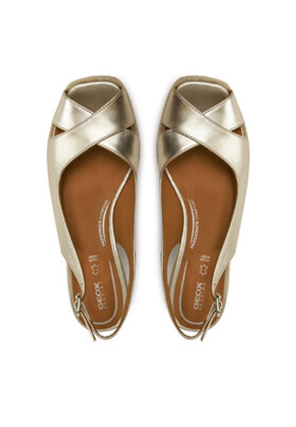 Geox Espadryle D Panarea D35UYA 000CF C2012 Złoty. Kolor: złoty. Materiał: skóra