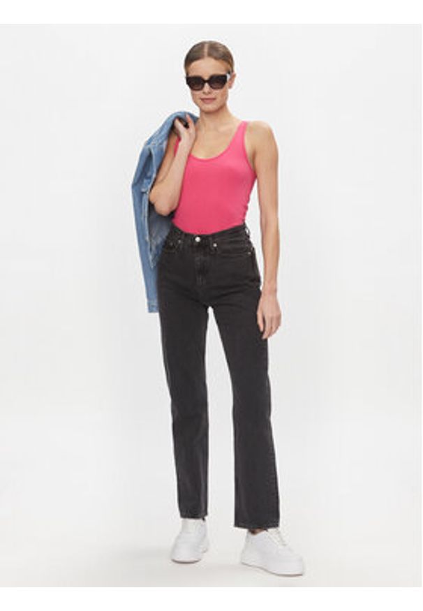 Vero Moda Top Maxi 10185110 Różowy Regular Fit. Kolor: różowy. Materiał: bawełna