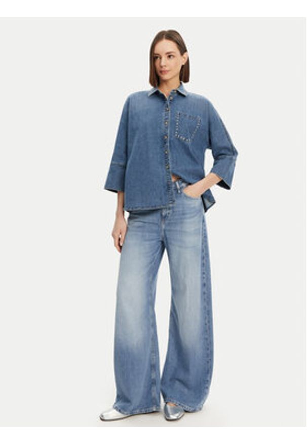 only - ONLY Koszula jeansowa Grace 15338585 Niebieski Loose Fit. Kolor: niebieski. Materiał: bawełna
