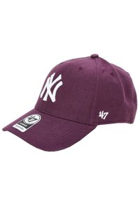 Czapka z daszkiem dla dorosłych 47 Brand New York Yankees. Kolor: fioletowy. Materiał: wełna, akryl