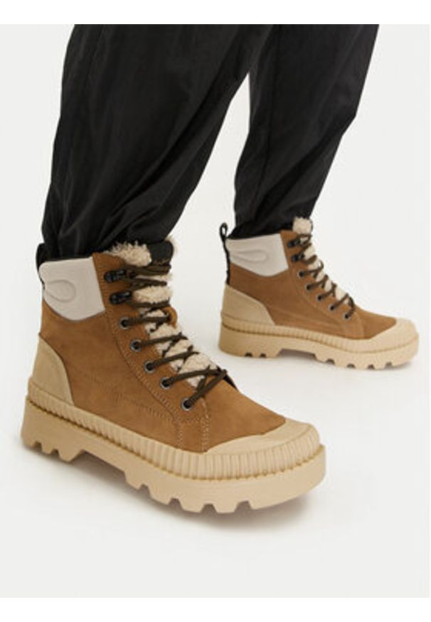 Pepe Jeans Trapery PLS50538 Brązowy. Kolor: brązowy. Materiał: zamsz, skóra