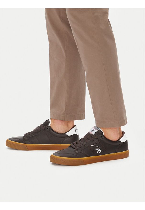 Beverly Hills Polo Club Sneakersy CEO-V5-FALCO Brązowy. Kolor: brązowy. Materiał: skóra