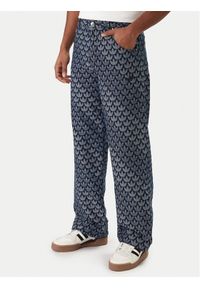 Adidas - adidas Jeansy Monogram KD0399 Niebieski Loose Fit. Kolor: niebieski #1