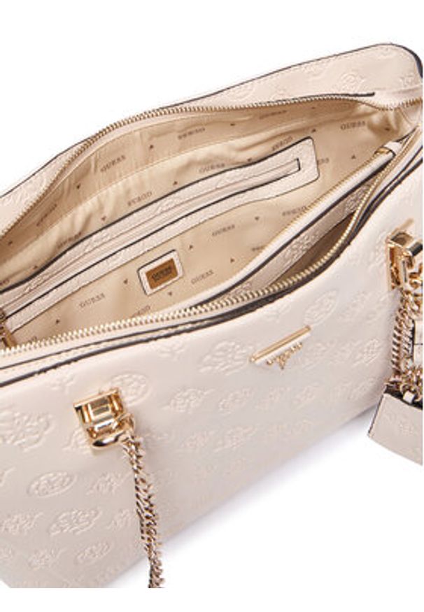 Guess Torebka Tisha HWPD77 64230 Beżowy. Kolor: beżowy. Materiał: skórzane