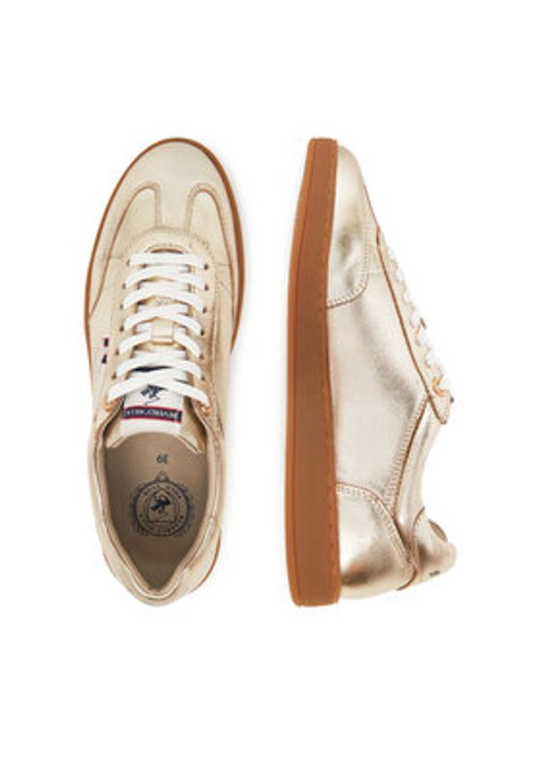 Beverly Hills Polo Club Sneakersy WI44-VOUN-02 Złoty. Kolor: złoty. Materiał: skóra