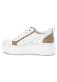 Białe Sneakersy Filippo Modne Obuwie Damskie. Okazja: na co dzień, na spacer. Zapięcie: sznurówki. Kolor: biały. Sport: turystyka piesza #4