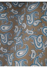 Pako Lorente - PAKO LORENTE - Brązowa poszetka męska paisley. Kolor: brązowy. Materiał: poliester. Wzór: paisley #3