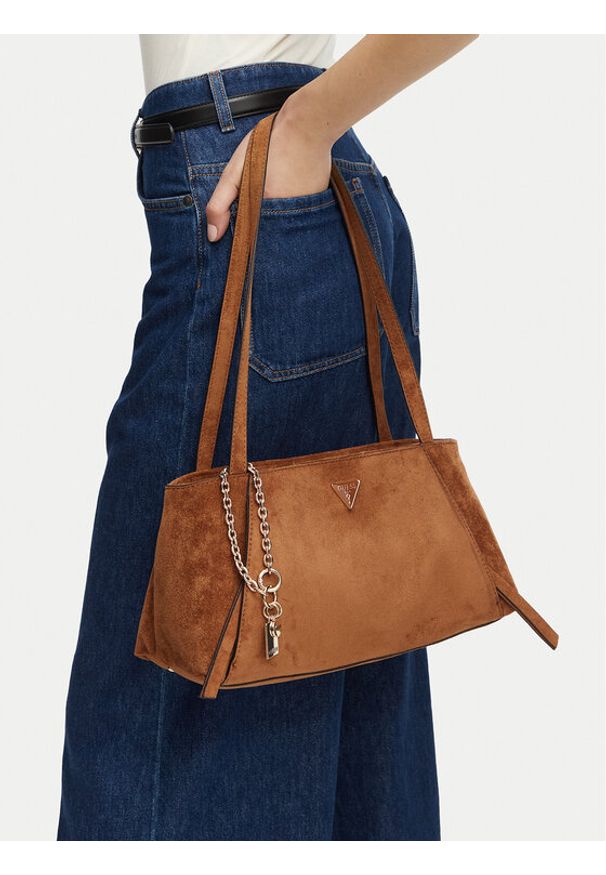 Guess Torebka Devon HWSG97 45090 Brązowy. Kolor: brązowy