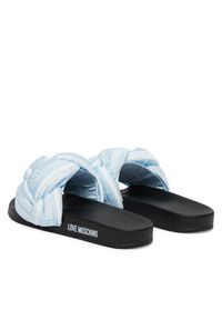 Love Moschino - LOVE MOSCHINO Klapki JA28312G0OIW370A Niebieski jasny. Kolor: niebieski. Materiał: materiał #2
