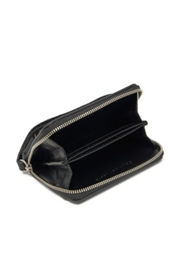 Calvin Klein Jeans Portfel damski K60K613058 Czarny. Kolor: czarny. Materiał: skóra
