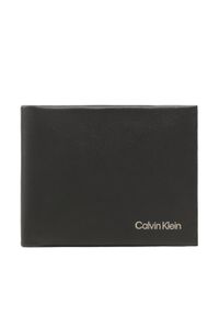 Calvin Klein Duży Portfel Męski Ck Concise Bifold 6Cc W/Bill K50K510597 Czarny. Kolor: czarny. Materiał: skóra