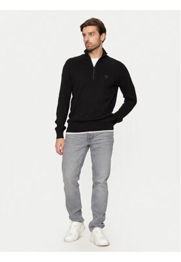 BOSS - Boss Sweter Kanobix_S 50527585 Czarny Regular Fit. Kolor: czarny. Materiał: bawełna