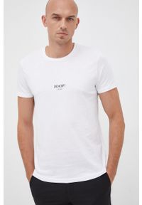 JOOP! - Joop! t-shirt bawełniany kolor biały melanżowy. Kolor: biały. Materiał: bawełna. Wzór: melanż
