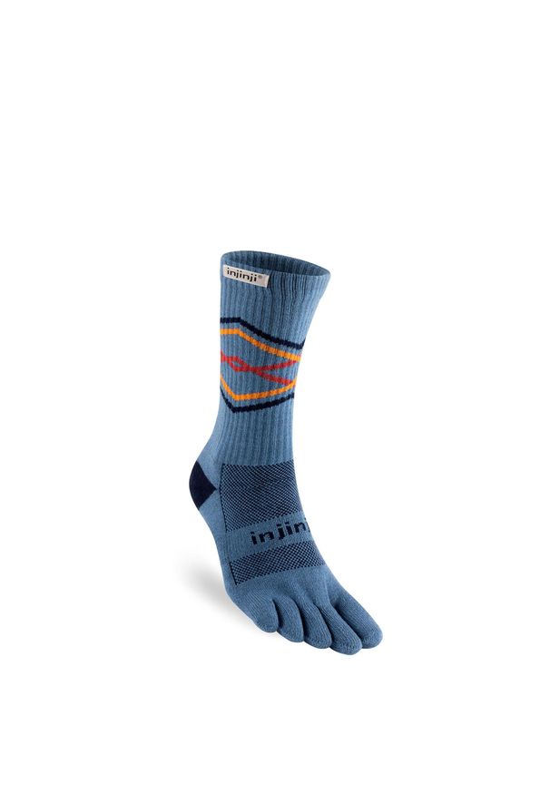 Skarpety do biegania Injinji Trail Midweight Crew. Kolor: niebieski