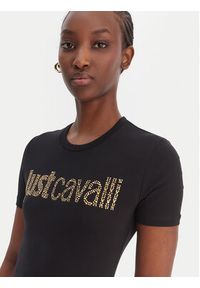 Just Cavalli Sukienka codzienna 80PAOE21 CJ112 Czarny Slim Fit. Okazja: na co dzień. Kolor: czarny. Materiał: bawełna. Typ sukienki: proste. Styl: casual #4