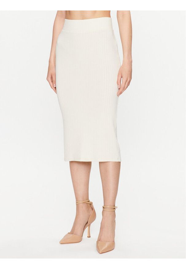 Vero Moda Spódnica ołówkowa 10297682 Beżowy Slim Fit. Kolor: beżowy. Materiał: wiskoza