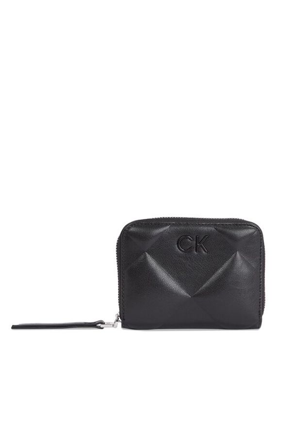 Calvin Klein Duży Portfel Damski Quilt K60K611783 Czarny. Kolor: czarny. Materiał: skóra