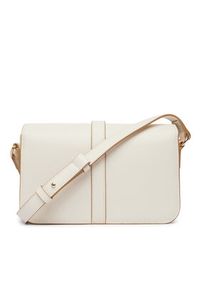 TOMMY HILFIGER - Tommy Hilfiger Torebka Th Libre Flap Crossover AW0AW17723 Beżowy. Kolor: beżowy. Materiał: skórzane #5