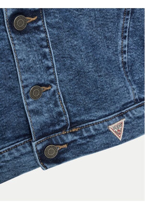 Guess Kurtka jeansowa N5GL00 D5NK0 Granatowy Regular Fit. Kolor: niebieski. Materiał: bawełna