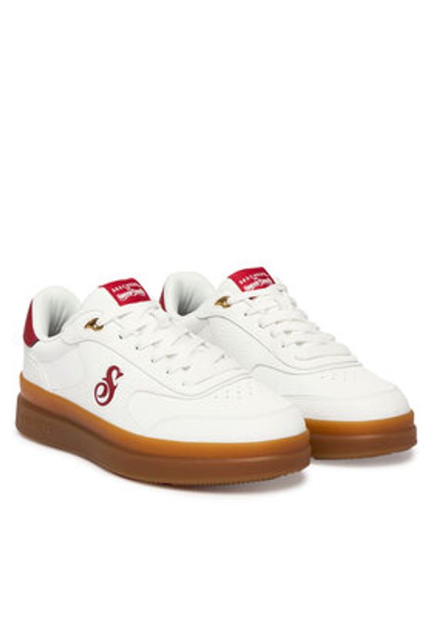 skechers - Skechers Sneakersy Snoop Dogg Courtside Urban 251200/WRD Biały. Kolor: biały. Materiał: skóra