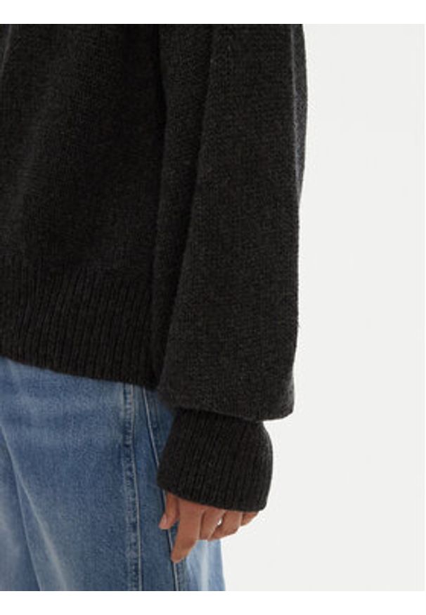 ROTATE Sweter 1133771745 Szary Oversize. Kolor: szary. Materiał: wełna