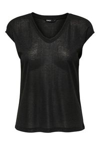 only - ONLY T-Shirt Silvery 15136069 Czarny Loose Fit. Kolor: czarny. Materiał: syntetyk