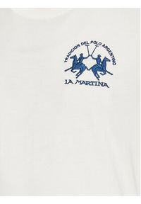 La Martina T-Shirt WMR004 JS206 Biały Regular Fit. Kolor: biały. Materiał: bawełna