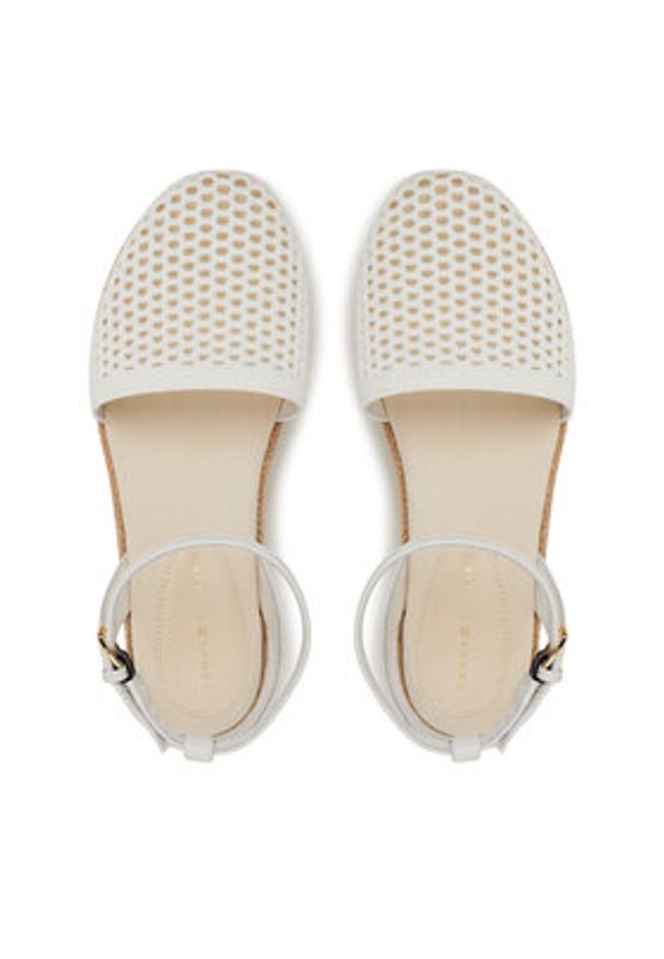 TOMMY HILFIGER - Tommy Hilfiger Espadryle Knit Mesh Espadrille Platform FW0FW08743 Biały. Kolor: biały. Materiał: materiał. Obcas: na platformie